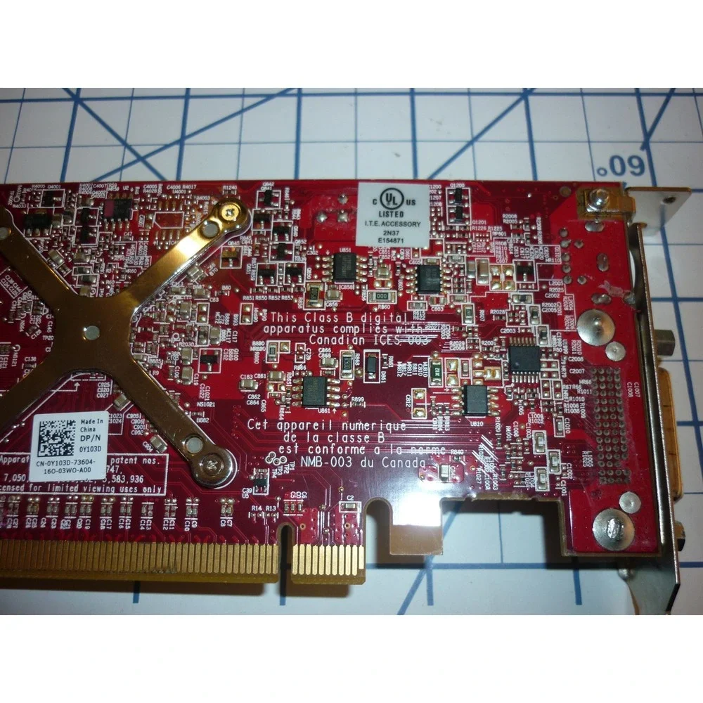ATI Radeon B629 PCI-E Graphics Card DVI DisplayPort Red PCB